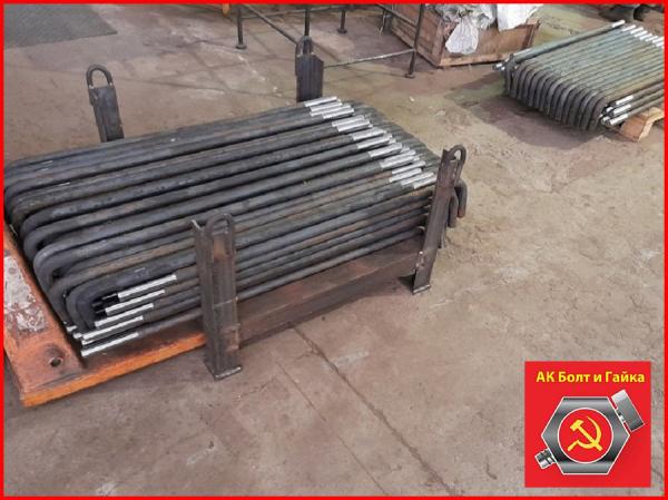 Анкерная шпилька м24х800 сталь 09г2с к болту фундаментному ГОСТ 24379.              1-80 — фото 6